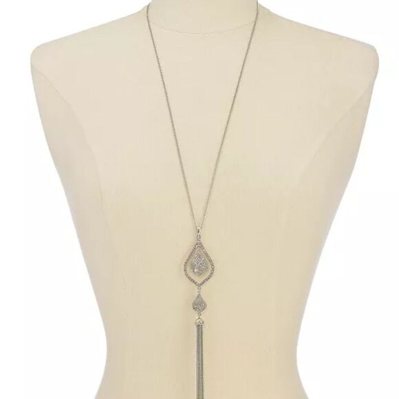 INC International Concepts Silver tone Pendant Necklace - Picture 3 of 3